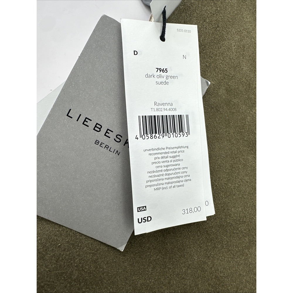LIEBESKIND Berlin Ravenna Ring bag Dark Olive Green Suede Anthropologie NWT - Picture 3 of 11